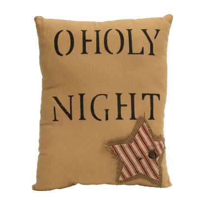"O Holy Night" Star Decorative Pillow