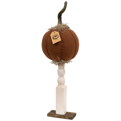Primitive Pumpkin on Pedestal