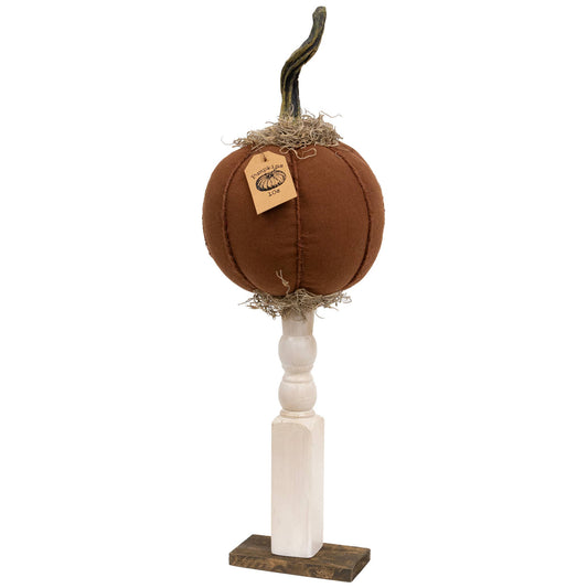 Primitive Pumpkin on Pedestal
