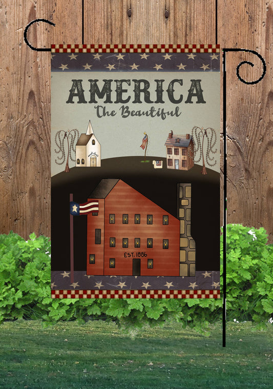 America the Beautiful Garden Flag