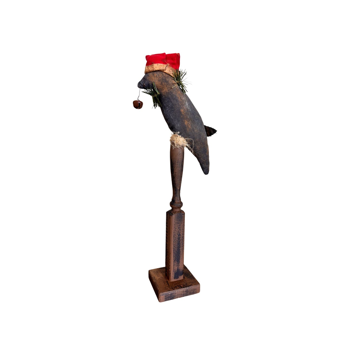 19" Christmas Crow On Stand crafted by "Dawn's Attic Treasures"