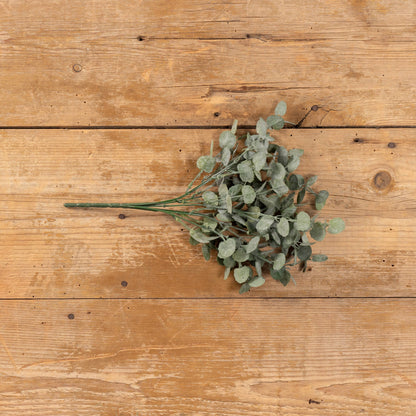 14.5" Dark Green Poplar Leaf Bush