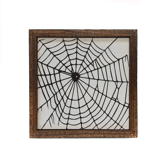 Spider Web Halloween Sign