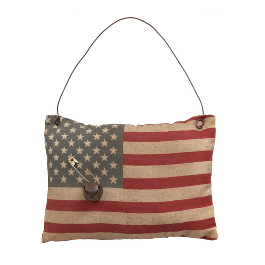 Primitive Flag Pillow Ornament