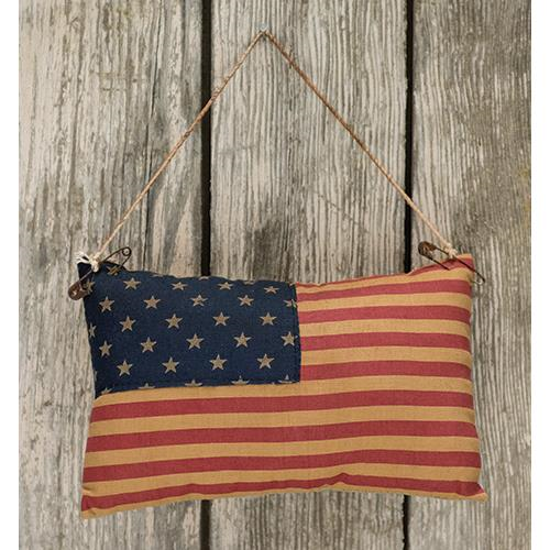 Primitive Flag Pillow Ornament