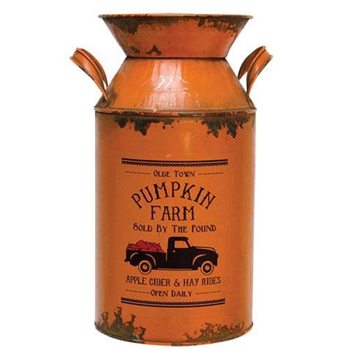 "Pumpkin Farm" Milk Can